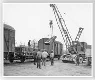 Firmengeschichte von Gerosa -  Welzheim  Lagerplatz am Bahngelände